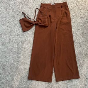 Princess Polly Brown Wide Leg Pant Set
